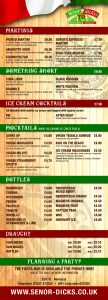 New cocktail menu 2018 | Señor Dicks, Newquay